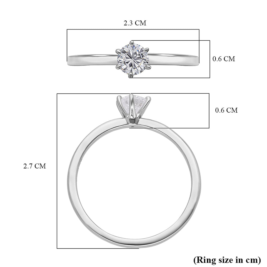TJC Launch Luxuriant Diamond -14K W Gold IGI Certified Lab Grown Diamond (SI-G-H) Solitaire Ring 0.52 Ct