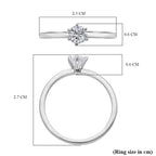 TJC Launch Luxuriant Diamond -14K W Gold IGI Certified Lab Grown Diamond (SI-G-H) Solitaire Ring 0.52 Ct
