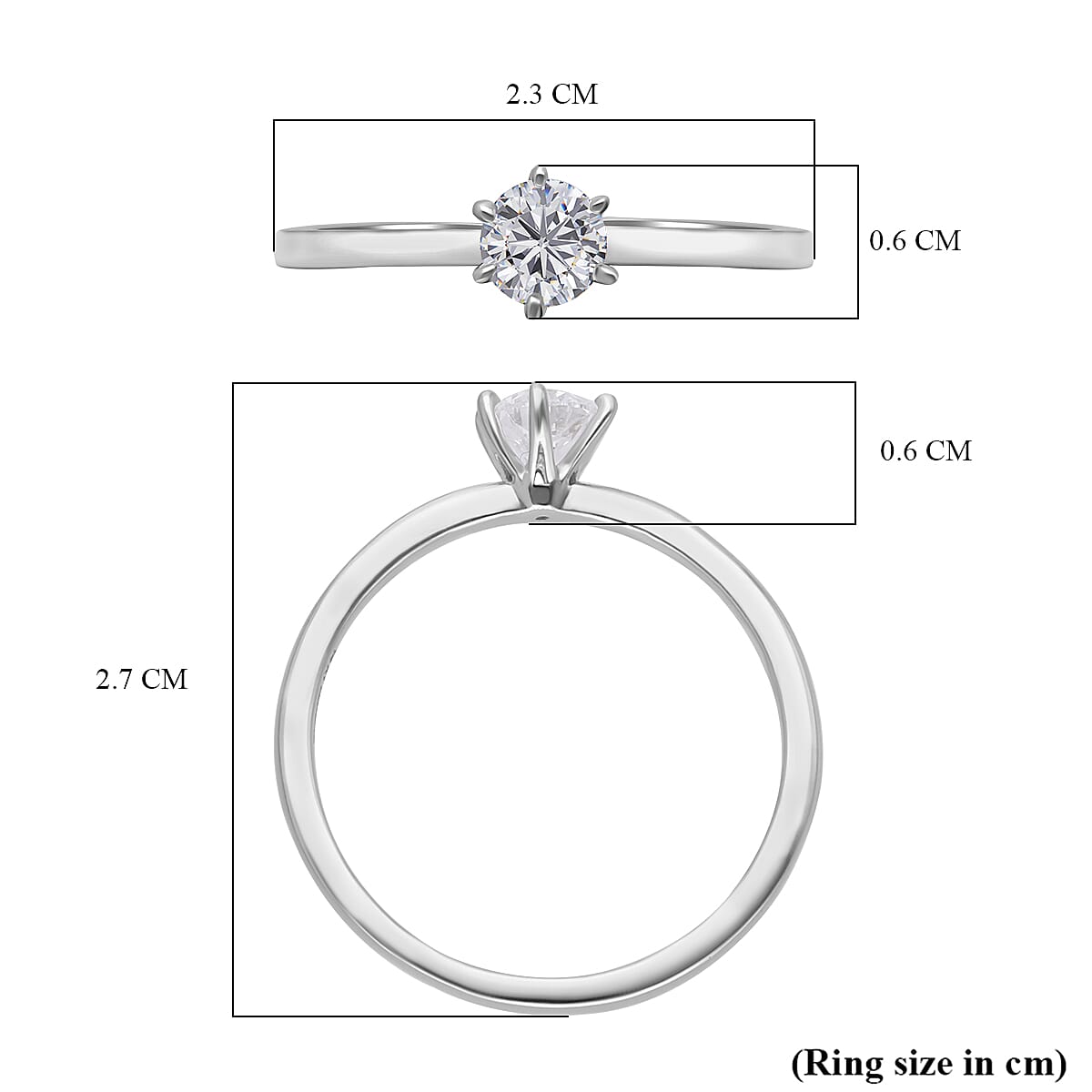 TJC Launch Luxuriant Diamond -14K W Gold IGI Certified Lab Grown Diamond (SI-G-H) Solitaire Ring 0.52 Ct 7620049 6