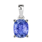 14K W Gold   Tanzanite  Solitaire Pendant 5.00 ct,  Gold Wt. 2 Gms  5.000  Ct.