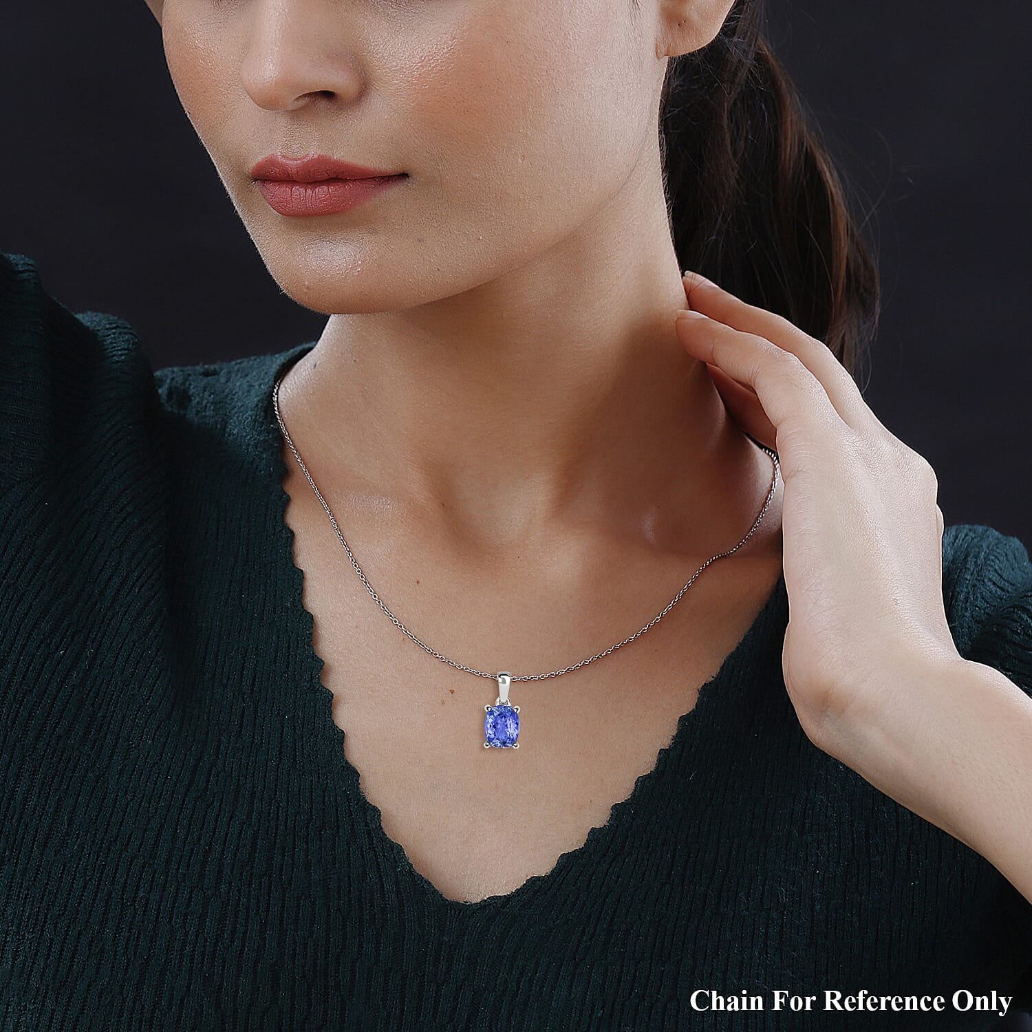 14K White Gold Tanzanite Solitaire Pendant 5.00 ct. 8000071 1