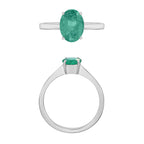 14K W Gold   Zambian Emerald  Solitaire Ring 1.20 ct,  Gold Wt. 4 Gms  1.200  Ct.