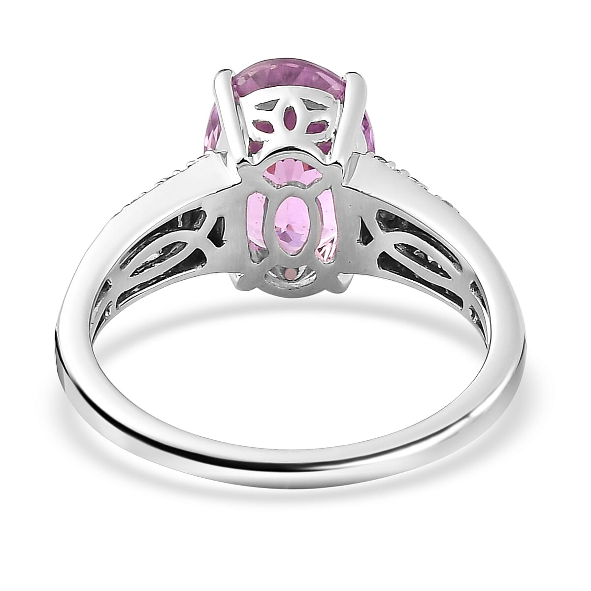 14K White Gold AAA Urucum Kunzite and Diamond Ring 3.00 Ct. 7227552 10