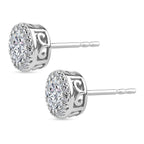 14K White Gold Lab Grown Diamond (SI-GH) Earring with Push Back 1.00 Ct.