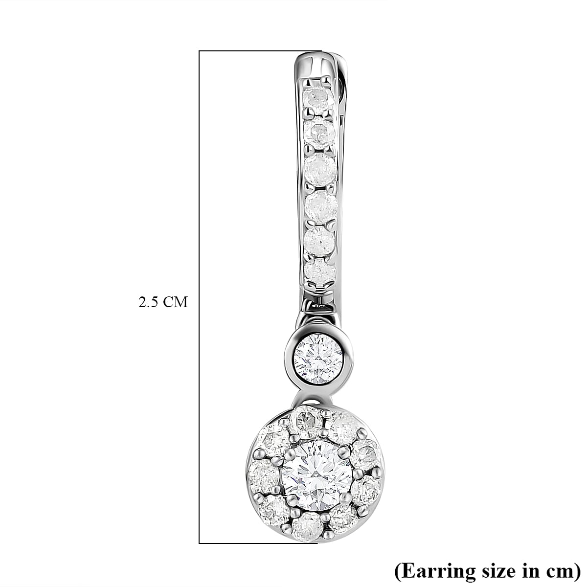 14K White Gold SGL Certified Diamond (I3/G-H) Hoop Earrings 1.00 Ct. 8941532 5