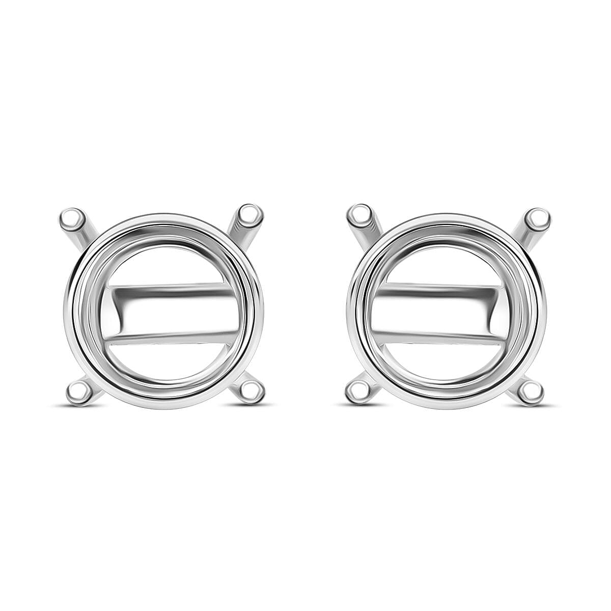 14K White Gold Solitaire Stud Earring with Screw Back 8230232 0