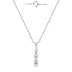 14K White Gold White Diamond Pendant 0.50 Ct.