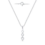 14K White Gold White Diamond Pendant 0.50 Ct.