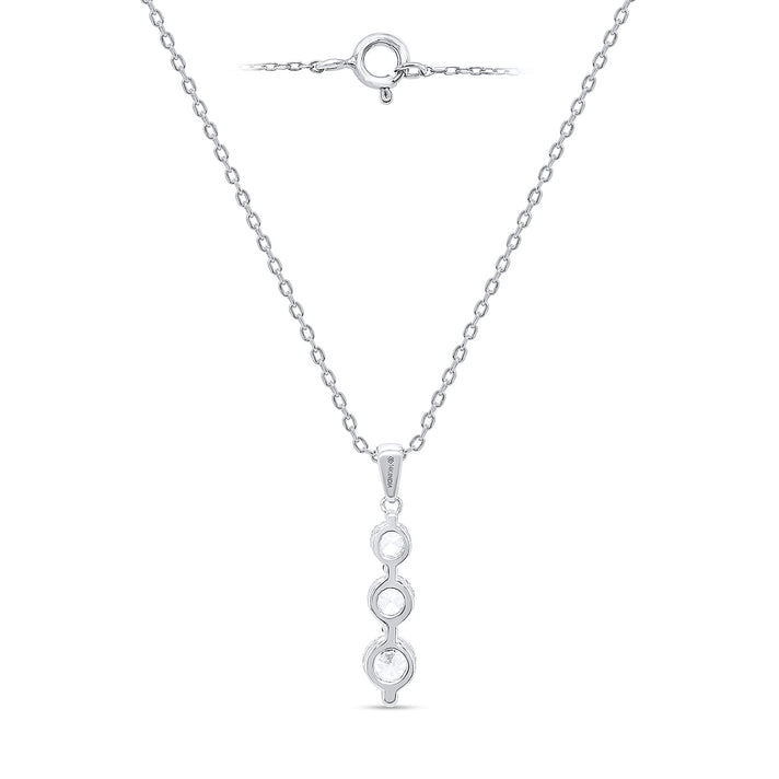JCK Vegas Finds- 14K White Gold Natural Earth Mined Diamond  ( SI G-H) Journey Pendant 0.50 Ct. 8527328 2