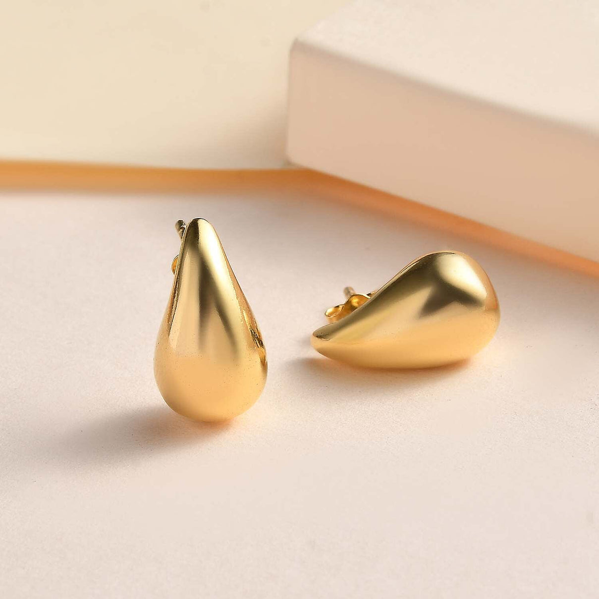 JCK Vegas Closeout - 14K YG Overlay Sterling Silver Drop Earrings 7831162 2