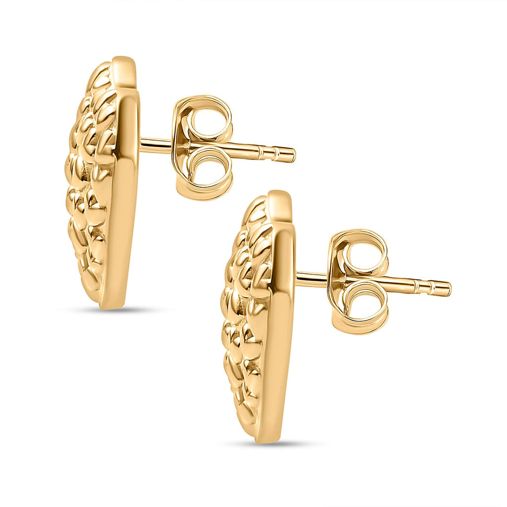 14K YG Vermeil Sterling Silver Fancy Earring