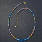 14K Yellow Gold  AA   Beryl  Beads Necklace (Size - 18) 90.00 ct,  Gold Wt. 1.87 Gms  90.000  Ct.