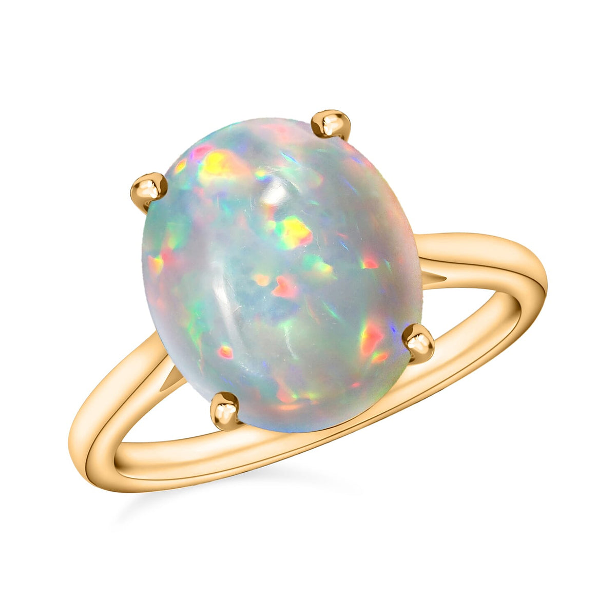 14K Yellow Gold AA Ethiopian Opal Solitaire Ring in Gold Wt. 4 grams, 1.80 Ct 8004134 0