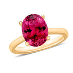 14K Yellow Gold  AA   Rubellite  Solitaire Ring 2.53 ct,  Gold Wt. 4 Gms  2.530  Ct.