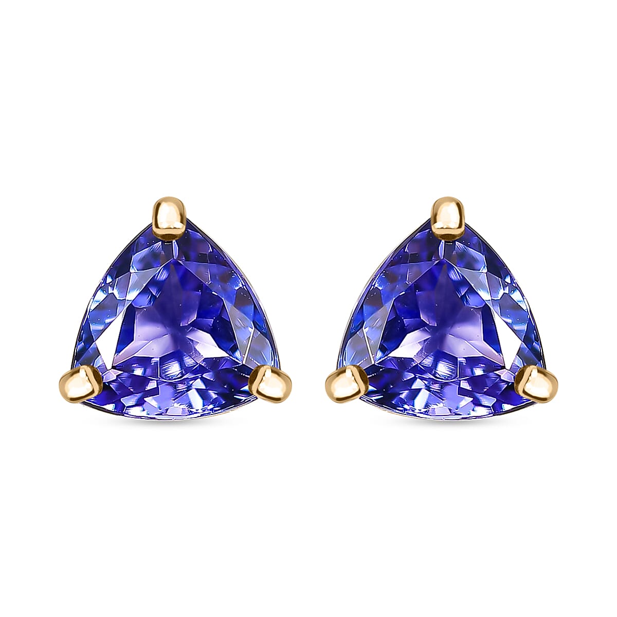 14K Yellow Gold Tanzanite Stud Earring with Push Back 2.00 Ct. 7992832 0