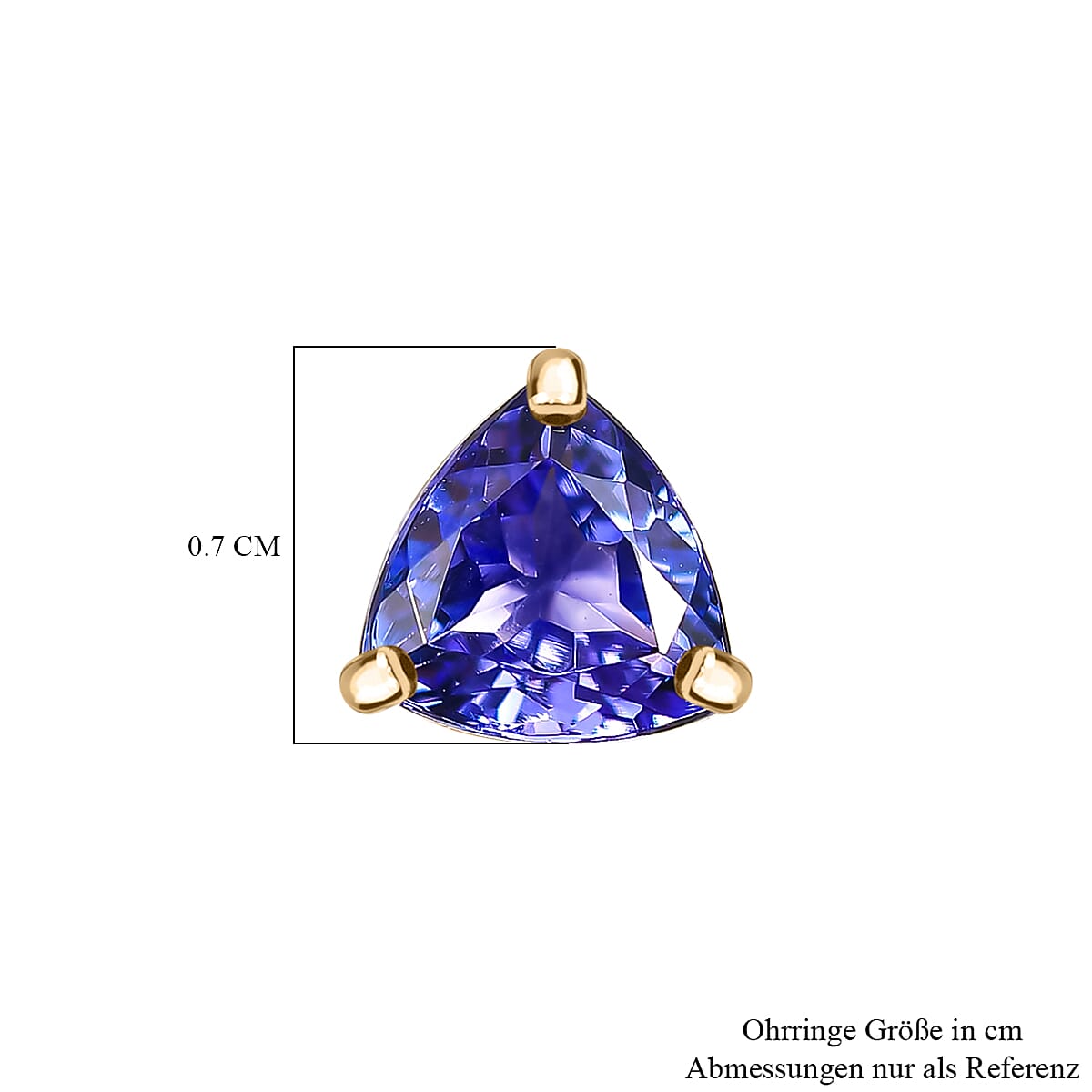 14K Yellow Gold Tanzanite Stud Earring with Push Back 2.00 Ct. 7992832 6