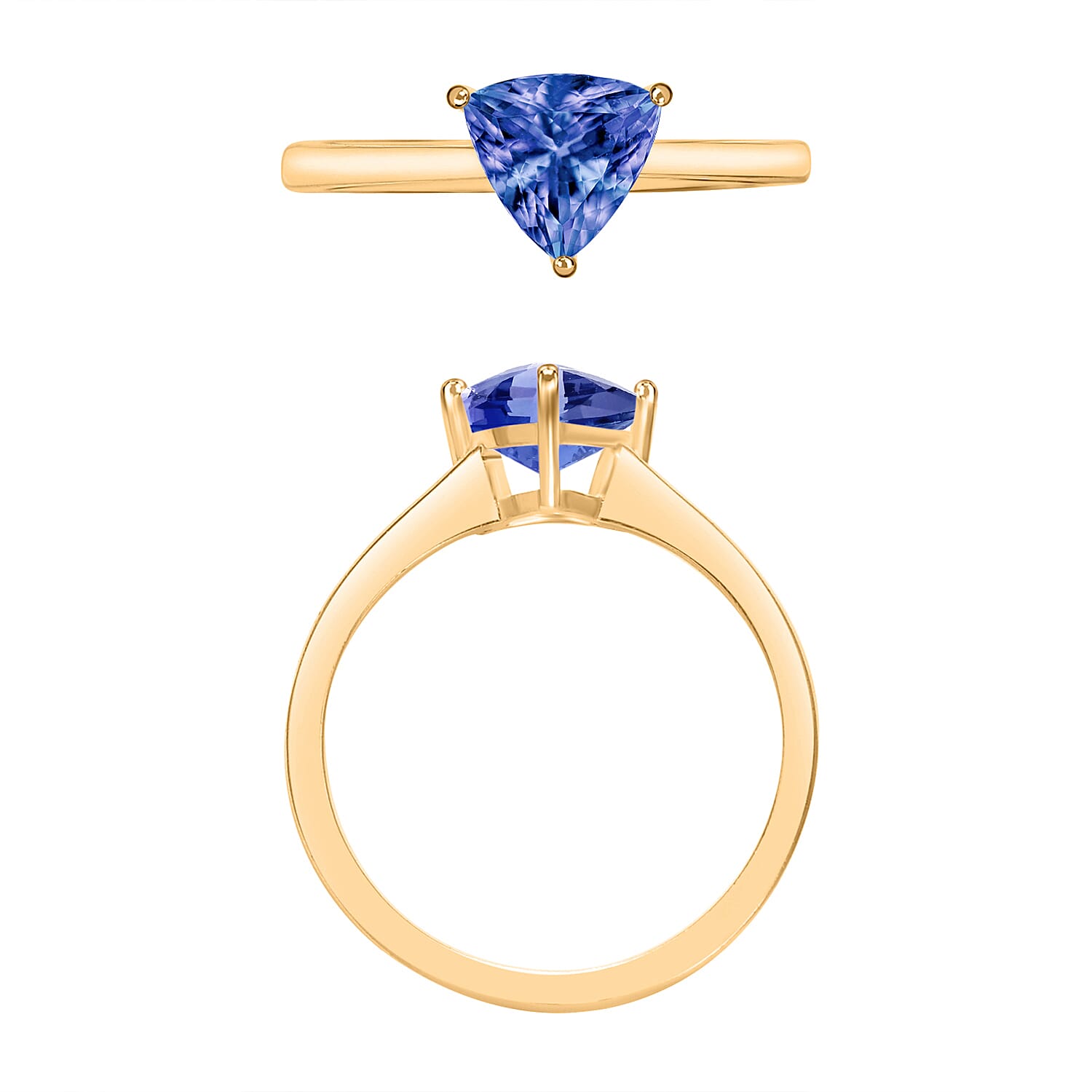 14K Yellow Gold  AA  Tanzanite Ring 1.45 ct,  Gold Wt. 4 Gms  1.450  Ct. 7717018 3