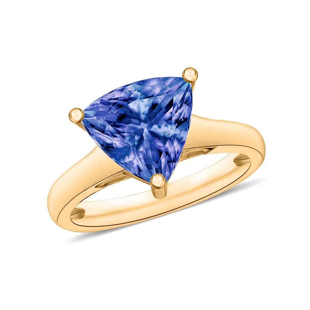 14K Yellow Gold  AA  Tanzanite Ring 2.90 ct,  Gold Wt. 3.96 Gms  2.900  Ct.