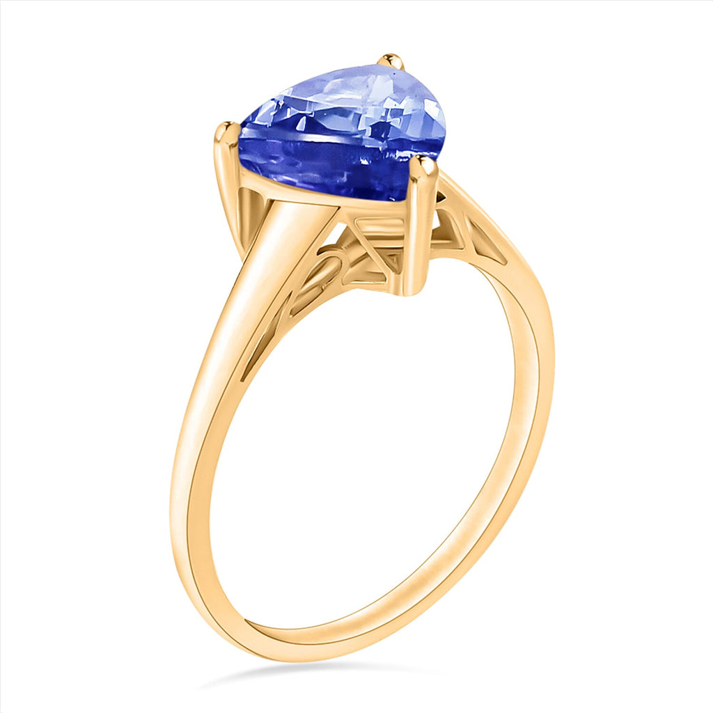 14K Yellow Gold  AA  Tanzanite Ring 2.90 ct,  Gold Wt. 3.96 Gms  2.900  Ct.