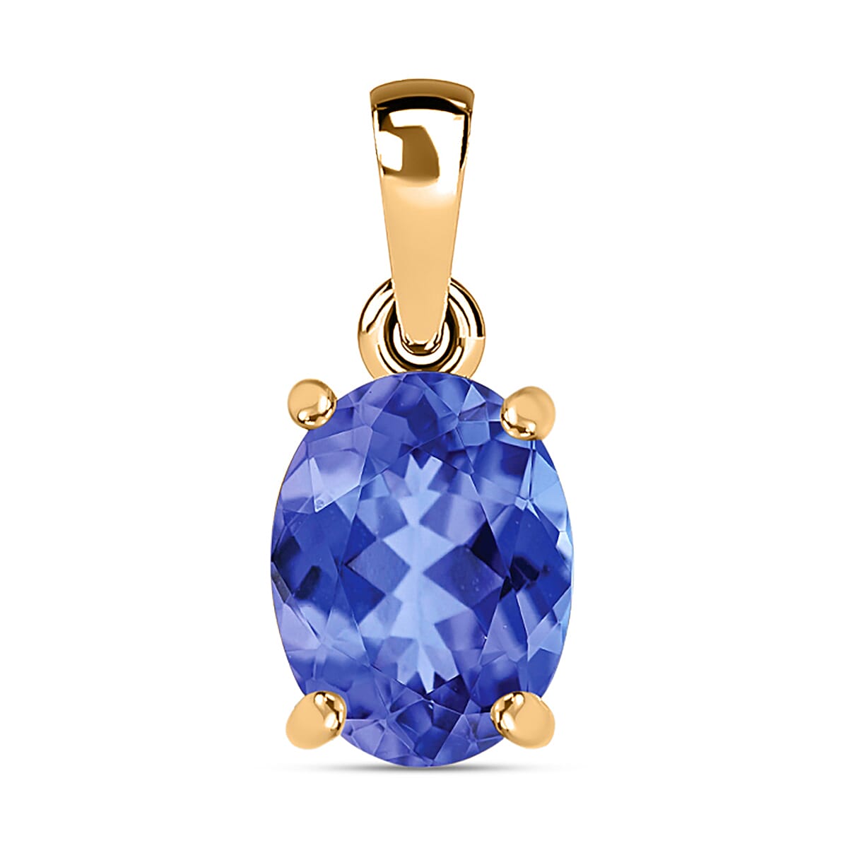 14K Yellow Gold AA Tanzanite Solitaire Pendant 1.35 ct. 8000015 0