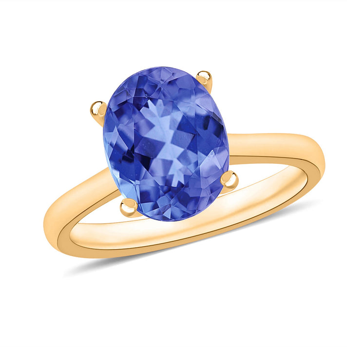 14K Yellow Gold  AA  Tanzanite Solitaire Ring 3.05 ct,  Gold Wt. 4 Gms  3.050  Ct. 7716610 1