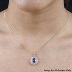 14K Yellow Gold Premium Tanzanite Diamond Pendant 2.44 Ct.