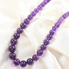 14K Yellow Gold  AAA   African Amethyst  Necklace (Size - 18) 275.00 ct,  Gold Wt. 2.1 Gms  275.000  Ct.