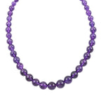 14K Yellow Gold  AAA   African Amethyst  Necklace (Size - 18) 275.00 ct,  Gold Wt. 2.1 Gms  275.000  Ct.