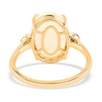 14K Yellow Gold  AAA  Ethiopian Opal, White Diamond I2 Ring 3.60 ct,  Gold Wt. 2.87 Gms  3.600  Ct.