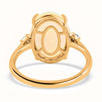 14K Yellow Gold  AAA  Ethiopian Opal, White Diamond I2 Ring 3.60 ct,  Gold Wt. 2.87 Gms  3.600  Ct.