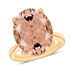 14K Yellow Gold  AAA   Morganite  Solitaire Ring 7.00 ct,  Gold Wt. 4 Gms  7.000  Ct.
