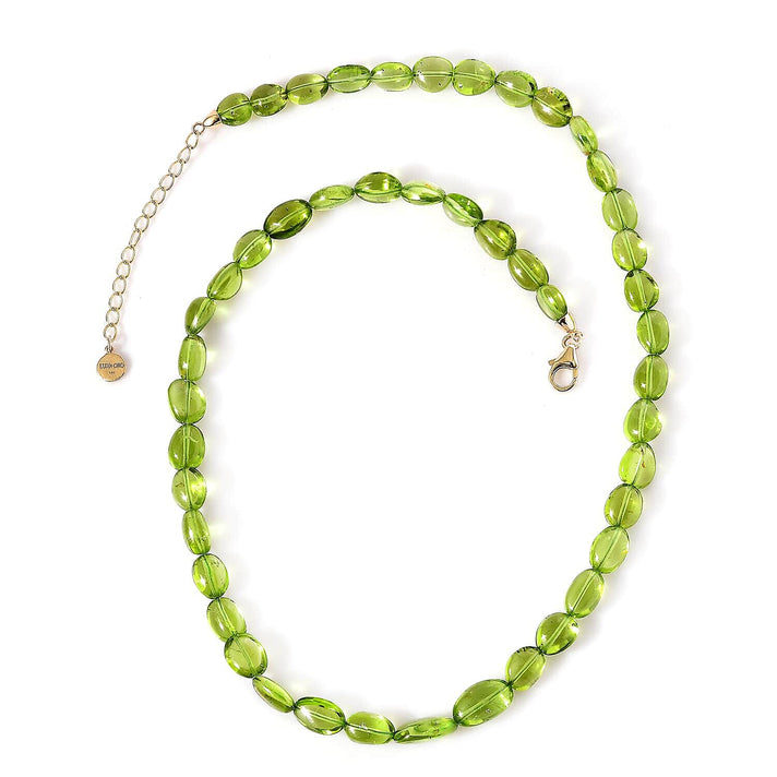 Certified &amp; Appraised 149.10 Ct. AAA Peridot  Necklace (Size - 18) with Lobster Clasp in 14K Yellow Gold 7669211 1
