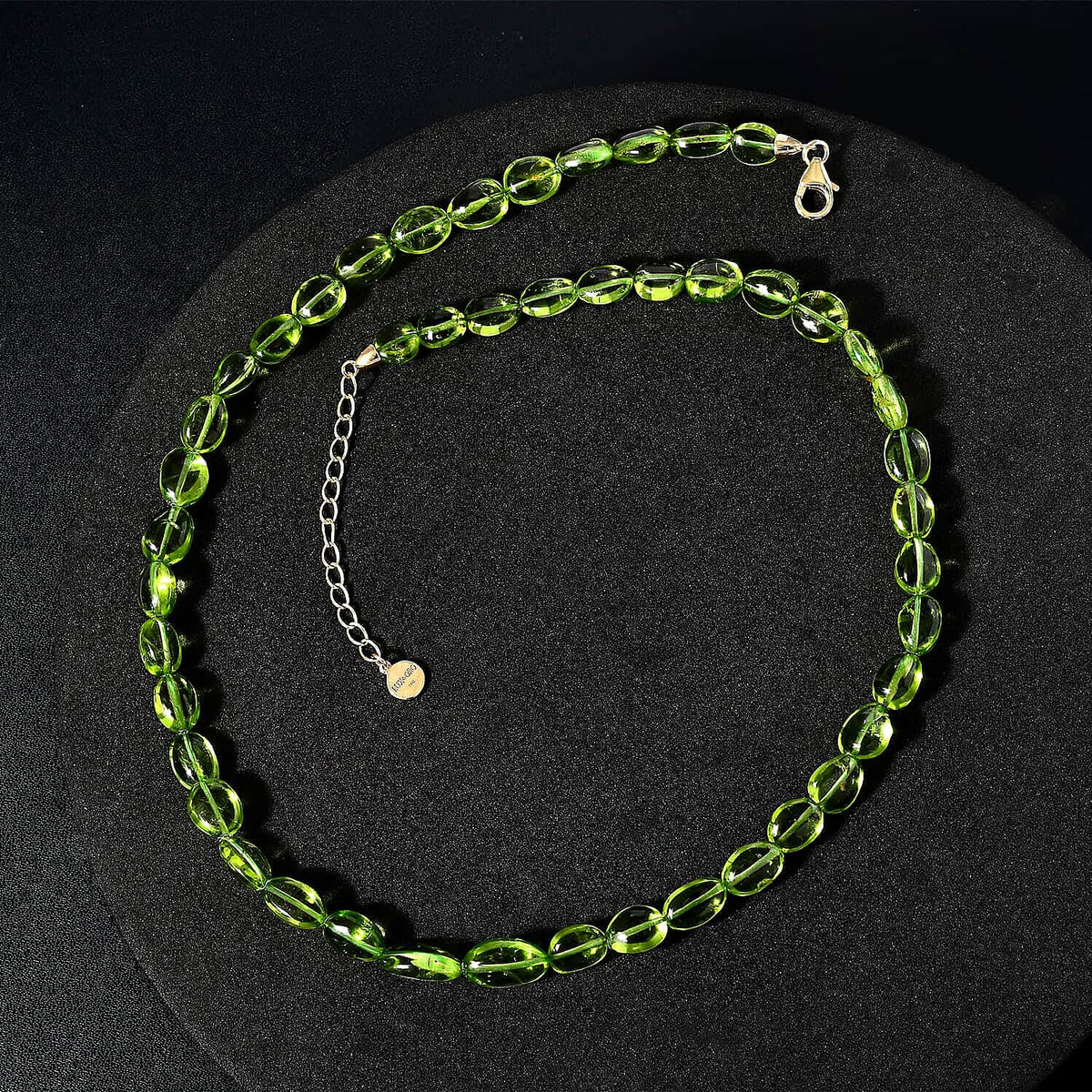 Certified &amp; Appraised 149.10 Ct. AAA Peridot  Necklace (Size - 18) with Lobster Clasp in 14K Yellow Gold 7669211 3