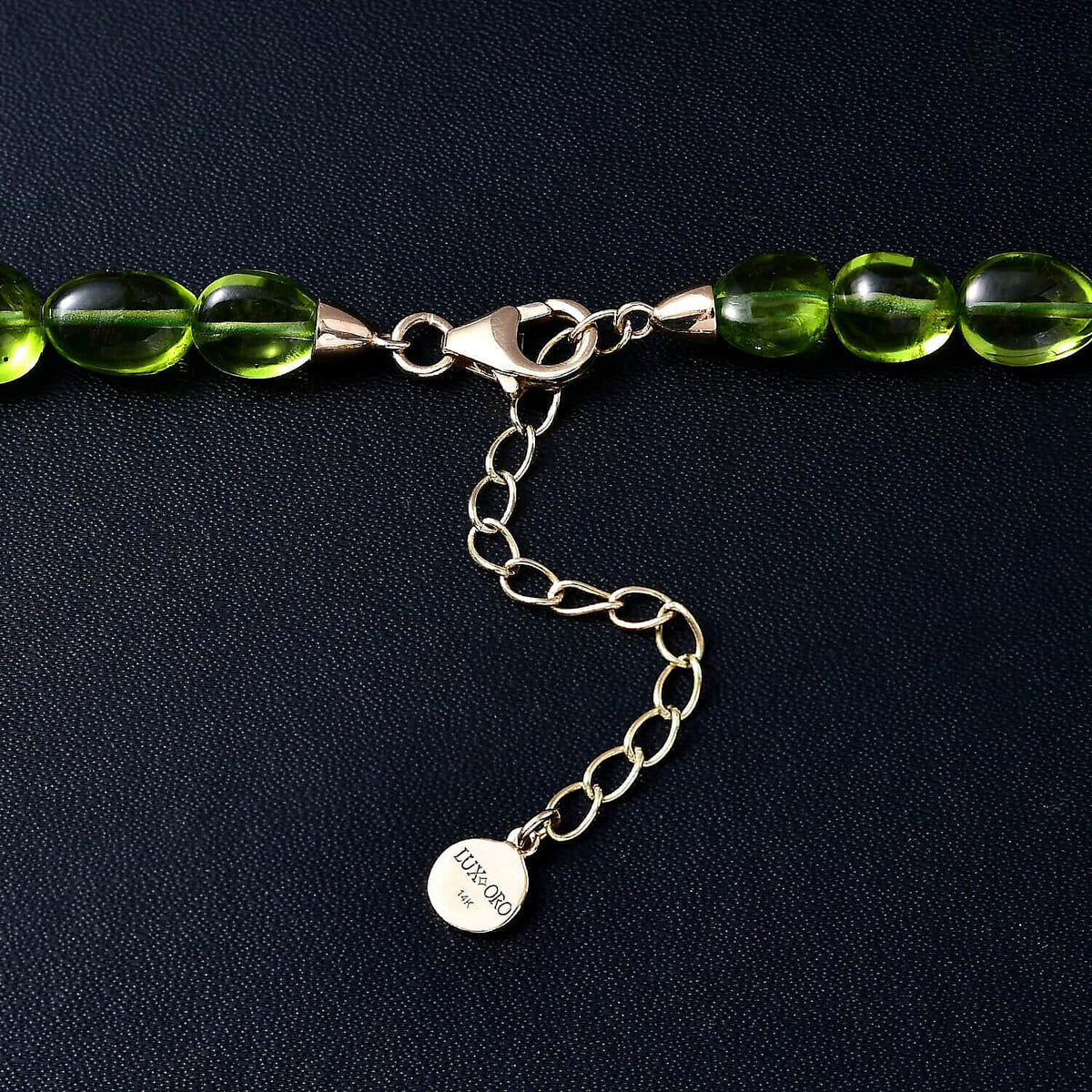 Certified &amp; Appraised 149.10 Ct. AAA Peridot  Necklace (Size - 18) with Lobster Clasp in 14K Yellow Gold 7669211 4