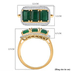 Black Friday Doorbuster- 14K Yellow Gold  AAA Gemfield Zambian Emerald and Diamond Ring 3.62 Ct