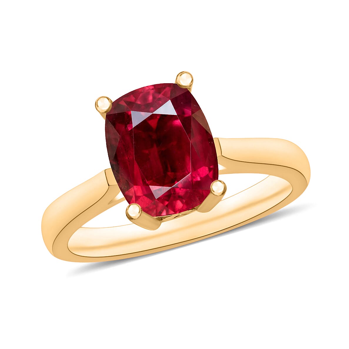 14K Yellow Gold AAA Rubellite Solitaire Ring in Gold Wt. 4 grams, 1.360 Ct 8001176 0