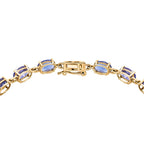 Anshu Treasure Chest - 14K Yellow Gold AAA Tanzanite Bracelet (Size - 7.5) 10.06 Ct