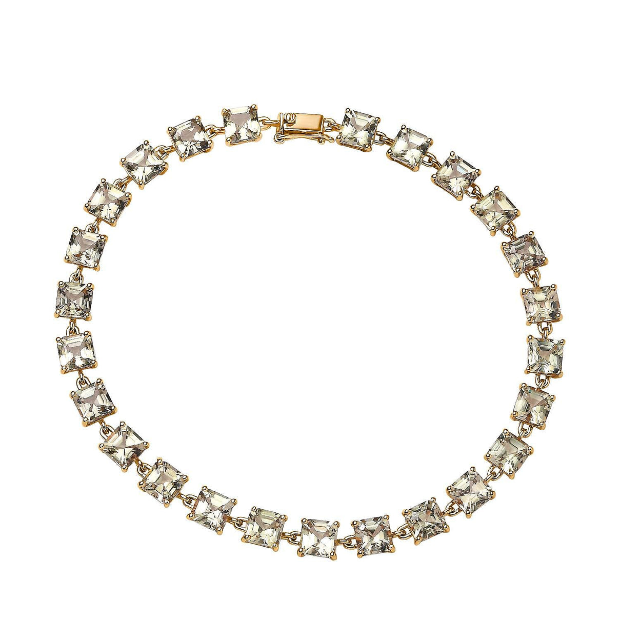 One Time Deal - 14K Yellow Gold AAA Turkizite Asscher Cut Tennis Bracelet (Size - 8) 19.00Ct. 7810727 0