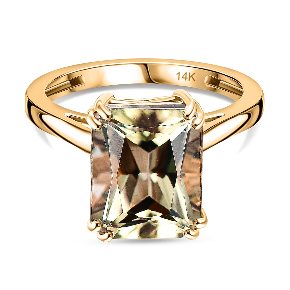 14K Yellow Gold  AAA  Turkizite Solitaire Ring 4.04 ct. 7960039 2