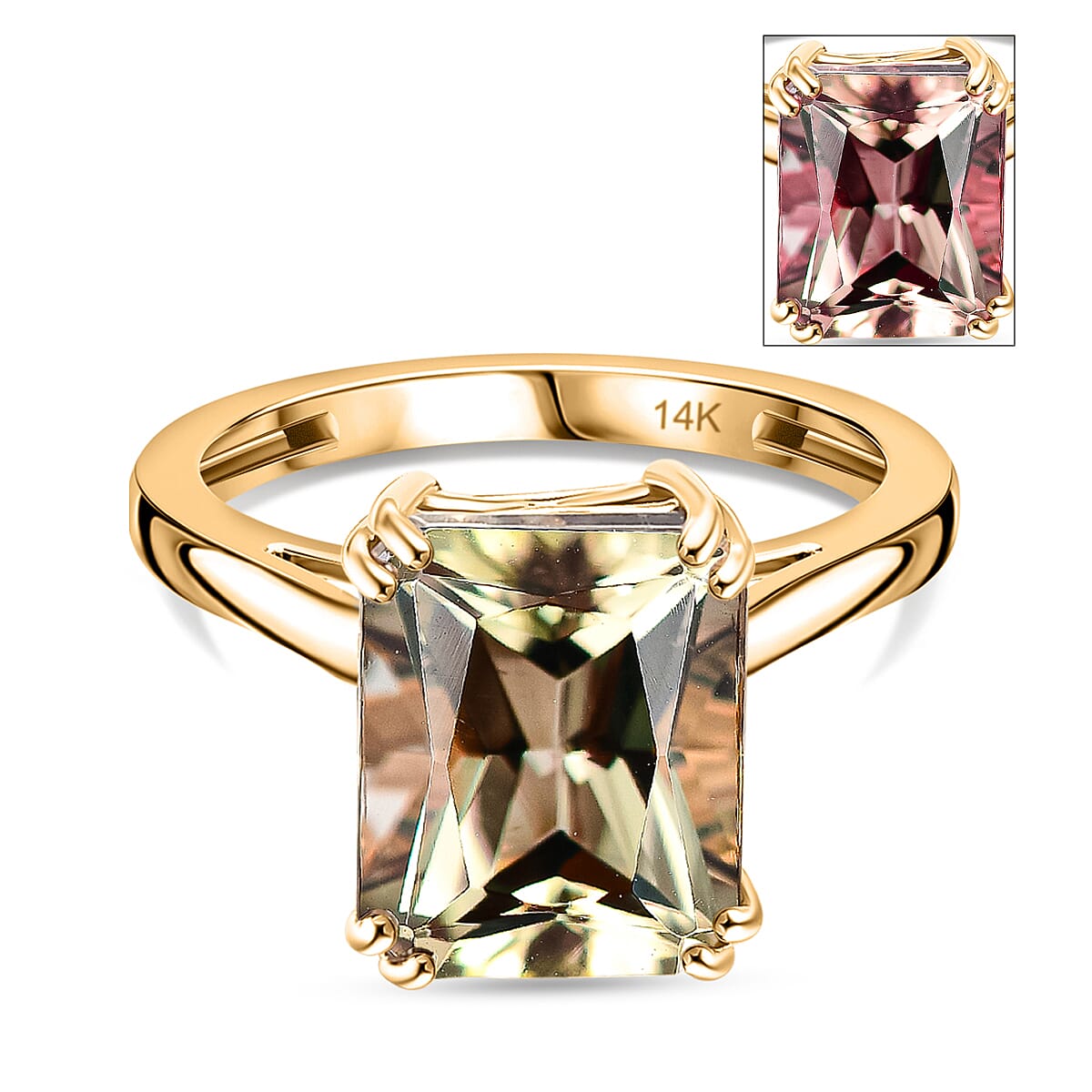14K Yellow Gold  AAA  Turkizite Solitaire Ring 4.04 ct. 7960039 0
