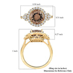 14K Yellow Gold  AAA   Turkizite ,  White Diamond  I2 Ring 4.00 ct,  Gold Wt. 4.15 Gms  4.000  Ct.