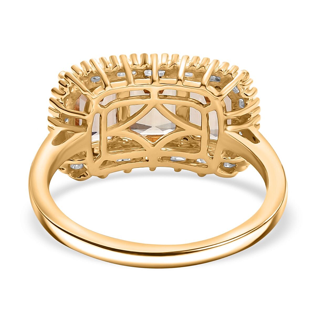 14K Yellow Gold AAA Turkizite, White Diamond I3 Main Stone With Side Stone Ring, Gold Wt.3.48 Gms  4.084  Ct. 8055605 5