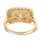 14K Yellow Gold AAA Turkizite, White Diamond I3 Main Stone With Side Stone Ring, Gold Wt.3.48 Gms  4.084  Ct.