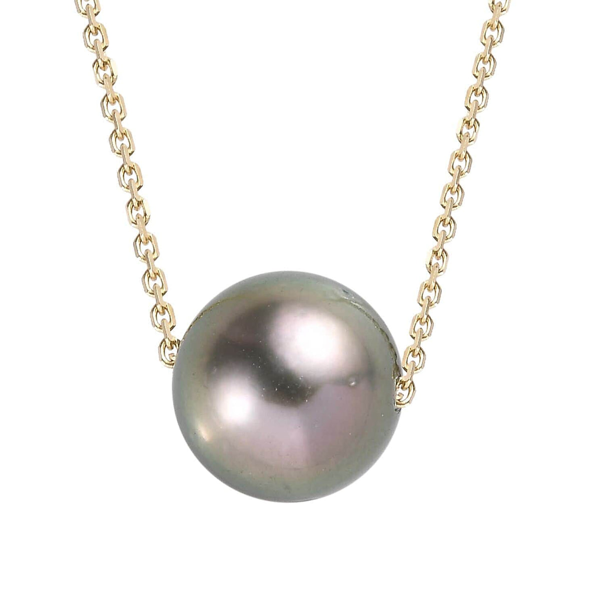 14K Yellow Gold AGI Certified AAA Tahiti Pearl Pendant with Chain (Size 18) 5.80 Ct. 7893822 0
