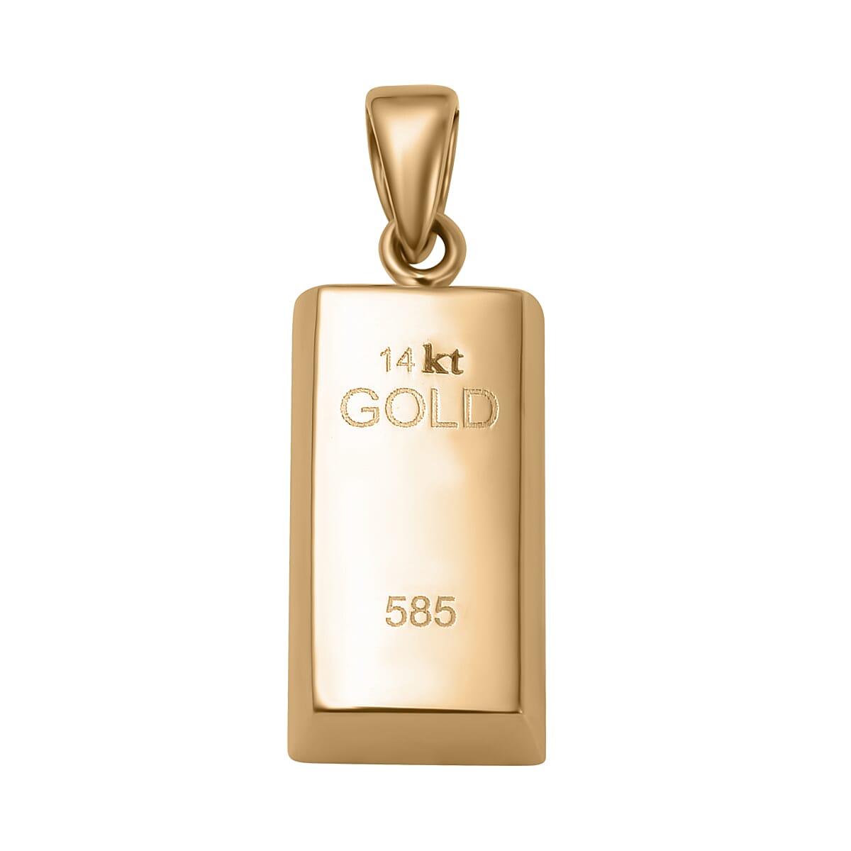 FIRST TIME EVER! 14K Solid Yellow Gold Ingot Bar Pendant 7380169 0