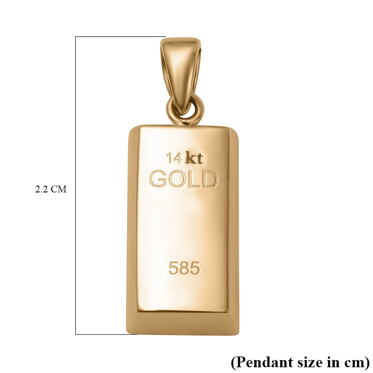 FIRST TIME EVER! 14K Solid Yellow Gold Ingot Bar Pendant 7380169 5