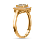 14K Yellow Gold Certified Natural INTENSE Argyle Yellow Diamond (0.50Cts) & White Diamond (I1-I2) Ring 1.01 Ct
