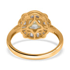 14K Yellow Gold Certified Natural INTENSE Argyle Yellow Diamond (0.50Cts) & White Diamond (I1-I2) Ring 1.01 Ct
