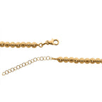 Ottoman Treasures - 14K Yellow Gold Diamond Cut Ball Beads Necklace (Size - 19 with Ext.) with Lobster Clasp Gold Wt. 9.16 Gms.