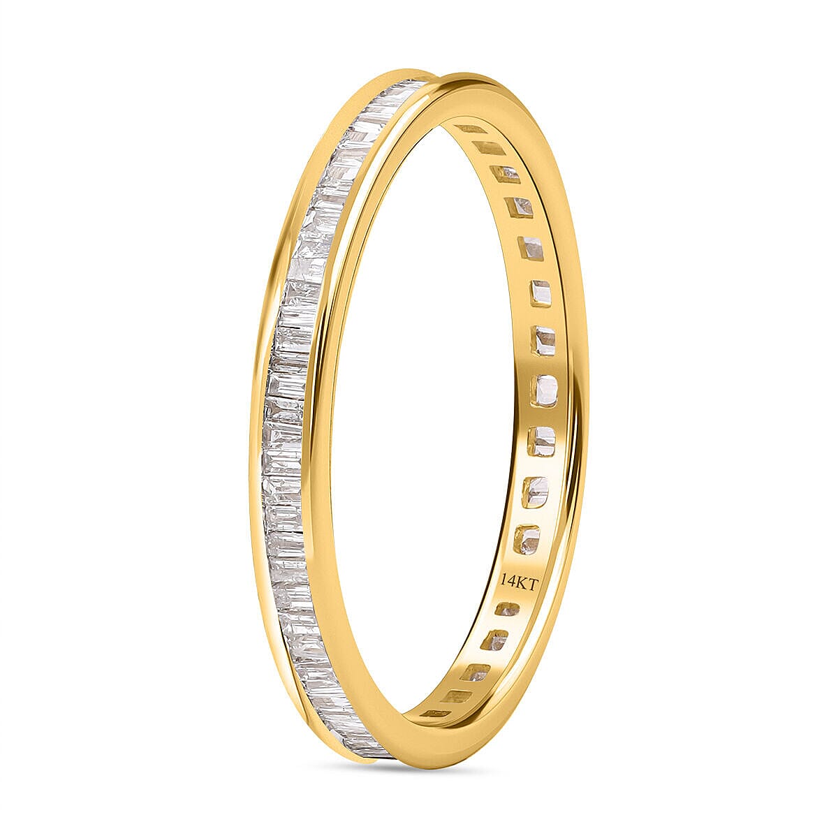 14K Yellow Gold SGL Certified Diamond Ring (I1-I2-G-H) Wedding Band Ring 0.54 Ct 7257641 6